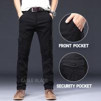 [Ready stock] cargo pants men women 16628-40 seluar cargo lelaki 6 pockets stretchable straight cut slim fit 100 cotton anti-tear anti-