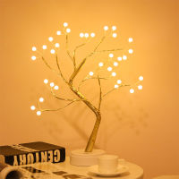 LED Night Light Mini Christmas Twinkling Tree Copper Wire Garland Lamp For Holiday Home Kids Bedroom Decor Luminary Fairy Lights