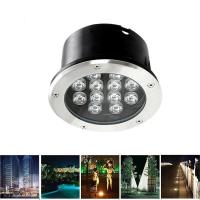 12W IP65 Waterproof Bright LED Buried Light Circular Underground Landscape Lamp Path Way Garden Lawn Decoration