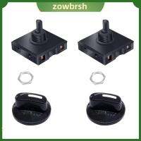 ZOWBRSH 2PCS 13A-125V/10A-250V สวิตช์โรตารี่ 4ตำแหน่ง3ความเร็ว ตัวเลือกความเร็ว ทนทานต่อการใช้งาน สวิตช์หมุนฮีตเตอร์ พัดลมฮีตเตอร์