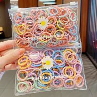 ⊙♞ 100PCS/Set Girls Colorful Small Elastic Hair Band Children Ponytail Hold Hair Tie Scrunchie Rubber Band Fashion Hair Accessories