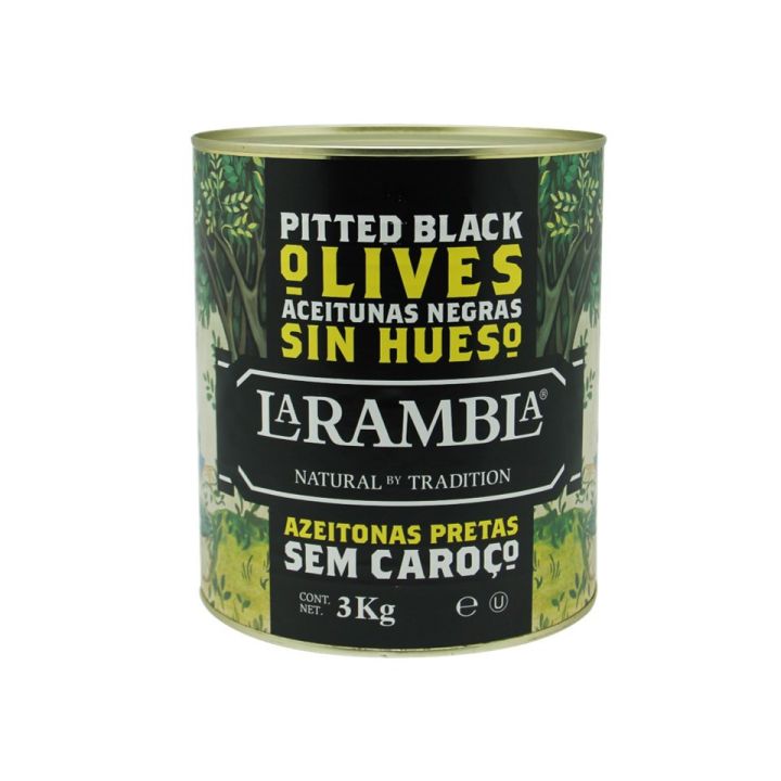 promotion-la-rambla-pitted-black-olive-3-kg-มะกอกดำไม่มีเมล็ด-นำเข้าจากประเทศสเปน