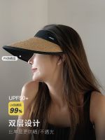 [COD] outdoor vinyl empty sun hat straw summer uv anti-ultraviolet sunshade women wholesale