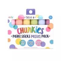 OOLY-Chunkies Paint Sticks สีเพ้นท์แบบแท่ง 6 สี โทนพาสเทล