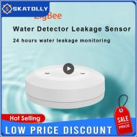 【LZ】✣  ZigBee Inteligente Sensor De Água Detector De Alarme De Vazamento Tanque De Água De Inundação Alarme De Ligação De Água Completa Smart Life APP Monitoramento Remoto 1-6Pcs