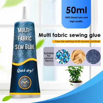 50ml Stitch Liquid Multi-use Fabric Adhere Fast Tack Dry Sew Glue Jeans  Clothing Leather Sewing Solution Repairing Tool