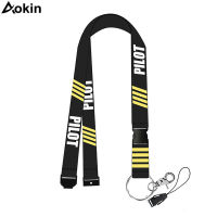 Aokin ลบก่อนเที่ยวบินนักบิน Lanyards สำหรับคีย์สายคล้องคอยิมพวงกุญแจ ID ผู้ถือบัตรแขวนเชือกพวงกุญแจเชือกเส้นเล็กสำหรับศัพท์ ！