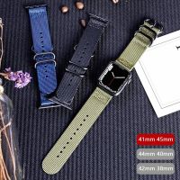 Nylon Nato Sport Strap for Apple Watch Series SE 7 6 41 Mm 45mm 44mm 40mm 38mm 42mm Accessories Band for Iwatch 5 4 3 2 1 Accessories Fabric Belt 【BYUE】