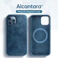 Alcantara เคสขนสัตว์แบบเปิด,สำหรับ iPhone 13 Pro Max 12Mini รองรับ Magsafe เคสแม่เหล็กชาร์จไร้สาย