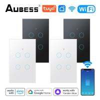 Tuya Smart Life สวิตช์ไฟ Wifi พร้อมแผงกระจกการควบคุมด้วยเสียง Touch Sensor Wall Touch Switch ทำงานร่วมกับ Alexa Home