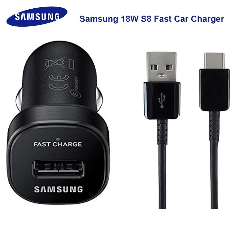 ✜☄ Original Samsung 18W Car Charger Adaptive Fast Charger 9V 2A Quick Charge   Type C Cable USB Adapter for S10 A70 S8 Note10 9 8 | Lazada PH