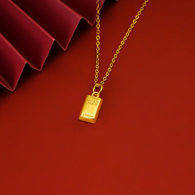 [จัดส่งฟรี] สร้อยคอทองคำแท้ 100% 96.5% 9999 สร้อยคอทองคำจี้ XL-334