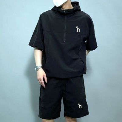 Hazzys malbon - Mens 2 piece set, hooded T-shirt and pants, casual, stylish, Summer, new 2023
