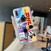 Serpens เคส Realme 10 Pro + 5G 3 3 Pro 5 Pro 7 7 Pro 8 5G เคสโทรศัพท์สลายเลเซอร์ลายการ์ตูนมีฉลาก Micky บางเฉียบ TPU นุ่มเคสกันกระแทกมีสีสันในตัวฝาครอบเคสบัตรเลเซอร์