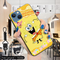 Volans เคสสำหรับ Apple iPhone 15 Pro Max 15 15 Pro แหวนใส่นิ้วน่ารัก SquarePants การ์ตูน SpongeBob Spong Bob เคสใส่โทรศัพท์เคส TPU ซิลิโคนนิ่ม