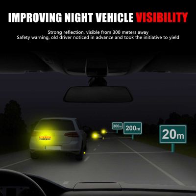 สติกเกอร์ติดรถยนต์แบบสะท้อนแสงสามเณรคนขับฝึกงานโปรดอดทนป้ายความปลอดภัยสำหรับของขวัญการขับขี่วัยรุ่น