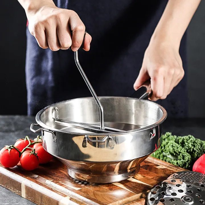 HOMEMAX Stainless Steel Blender Manual Potato Presser Potato Ricer