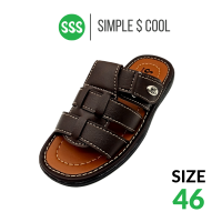 SSS Abbey2 (38-46) รองเท้าแตะชาย แบบสวม รองเท้าพระ รองเท้าแตะลำลอง รองเท้าใส่สบาย รองเท้าแฟชั่น (น้ำตาล,ดำ,แทน)