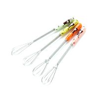 ☬ Manual Eggbeater Small and Cute Flower Print Ceramic Handle Batter Cream Mixer Baking Tool