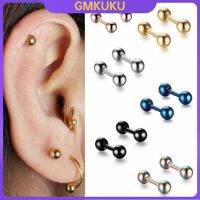 GMKUKU สแตนเลสรอบบอลหู Stud Earrings Tragus Helix กระดูกอ่อนเครื่องประดับเจาะสำหรับผู้หญิง 1 ด้าน