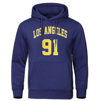 Los Angeles 91 Usa City Letter Hoody Mens Personality Loose Hoodie Fashion Pullover Sweatshirt Oversized Clothing Man Size XS-4XL