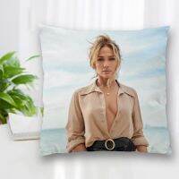 （ALL IN STOCK XZX）Jennifer Lopez Singer Cushioned Pillow Case Sofa/Home/Automotive Accessories Zipper Pillow Case   (Double sided printing with free customization of patterns)