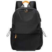 ◑♞❀  A 14-inch Mens Usb Shoulder Large Capacity Leisure Computer Men And Students Schoolbag