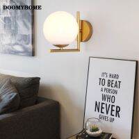 DOOMYHOME ที่บังแสงทำจากเหล็ก Dinding Kamar Tidur สำหรับห้องนั่งเล่นโคมไฟผนัง Led ที่ทันสมัยไฟติดเพดาน Lampu Penerangan Rumah โคมไฟวินเทจ