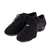 High-end Genuine BD Latin Dance Shoes Oxford  Net Surface Men Women Jazz Shoes Teacher Modern  Outdoor Rubber Sole Black JW-1