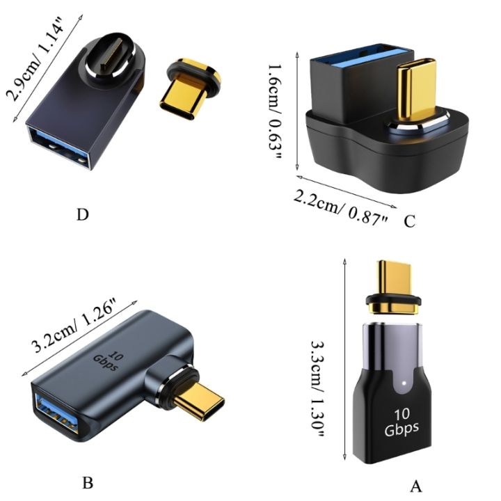 usb-c-ตัวผู้เป็นตัว-usb-3-0ตัวเมียอะแดปเตอร์แม่เหล็กตัวแปลงแม่เหล็กชนิด-c-ตัวแปลงแม่เหล็กมุมฉากขั้วต่อ-usb-c