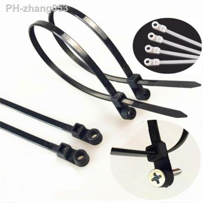 Mountable Head Cable Ties 9.84inch 4x250mm Zip tie black and white colour 50pcs/bag