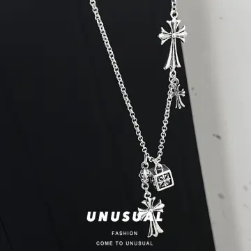 2024 Rhinestone Chrome Hearts Necklace Red ONE SIZE in Necklaces Online  Store | AnotherChill.com