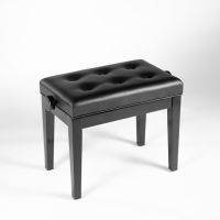 เก้าอี้เปียโนปรับระดับได้สีดำ Piano Bench (adjustable) in black polished