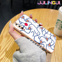 Jjlingji เคสสำหรับ Huawei Nova 4ชิ้นเคสซิลิโคนลายหงส์ขาวน่ารักเคสโทรศัพท์ชุบดีไซน์ใหม่ด้านข้างกล้องฝาปิดเลนส์เต็มเคสป้องกันกล่องกันกระแทก Softcase