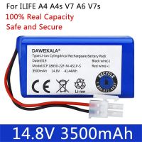 2023 NEW 14.8V 3500mAh 14.4V 3.5Ah Lithium Battery For ILIFE A4 A4s V7 A6 V7s Plus Robot Vacuum Cleaner ILife 4S1P real Capacity