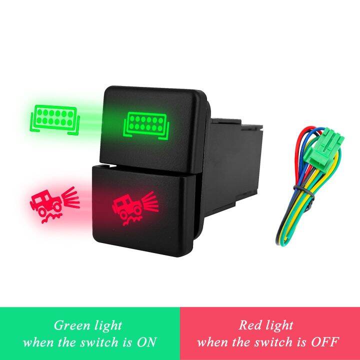 2 IN 1 Dual Push Button Switch LED LIGHT BAR & OFF ROAD LIGHTS For Toyota Landcruiser 200