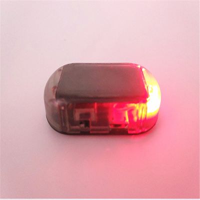 【CW】Solar USB Power Car Alarm Light Anti-Theft Warning Flash Blinking Fake Car Led Light Flash Blinking Lamp Red Blue New Update