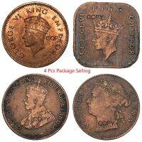 【Prime deal】 Straits Settlements George 1883 1/4 1940 1/2 1938 1/2 Pice 1899 Vitória 1/4แพคเกจขายทองแดงสำเนาเหรียญ