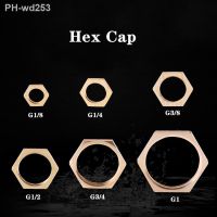 10pcs All copper nut 1/8 quot; 1/4 quot; 3/8 quot; 1/2 quot; 3/4 quot; G1 BSP Copper Hex Lock Nuts Pipe Fitting Female Thread Hexagonal shank cap