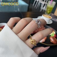 QMCOCO Fashion Couples Color Hollow Out Irregular Texture Jewelry Accessories