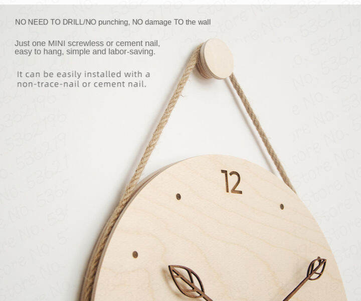 3d-wall-clock-wooden-nordic-wall-clock-modern-design-digital-clocks-home-living-room-wall-watch-decoration-christmas-gifts-พร้อมส่ง-ส่งจากร้าน-malcolm-store-กรุงเทพฯ