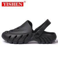 YISHEN รองเท้าแตะชายหญิงรองเท้าลำลองฤดูร้อน,รองเท้าคู่ Unisex แฟชั่นรองเท้าแตะชายหาด Sandal Keren กลางแจ้งรองเท้าแตะใส่อยู่บ้าน