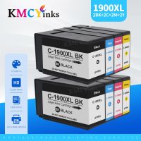 Kmcyinks ที่รองรับตลับหมึก PGI-1900 PGI1900 XL สำหรับเครื่องพิมพ์ MB2390 Canon MAXIFY เต็มไปด้วยหมึกย้อมและชิป