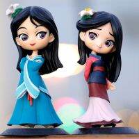 10cm Disney Q Version Princess Mulan Figure Model Toys Cake Figure Toys Model Dolls Gifts Home Decor Childrens Birthday Gifts