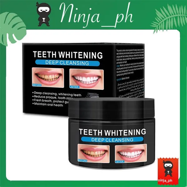 Ninjaph60ml Teeth Whitening Activated Organic Charcoal Powder