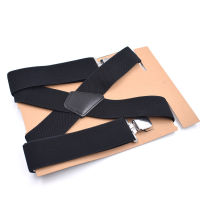 50mm Wide Elastic Adjustable Men Trouser Braces Suspenders X Shape with Strong Metal Clips JL