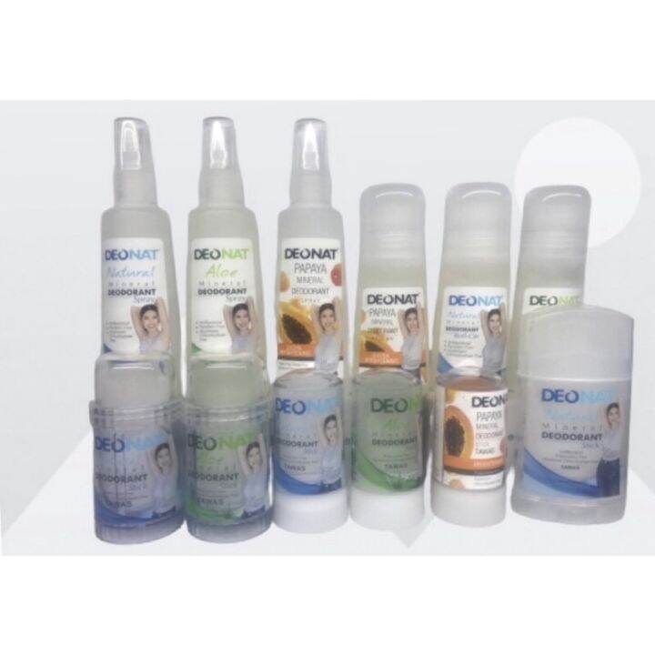 DeoNat Deodorant Products / DeoSpray / Tawas / RollOn Lazada PH