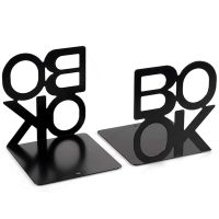 Bookend Book Organizer Cute Fashion Book Style Nonskid Library School Office Home Study Metal Bookend Art Bookend 1 Pair