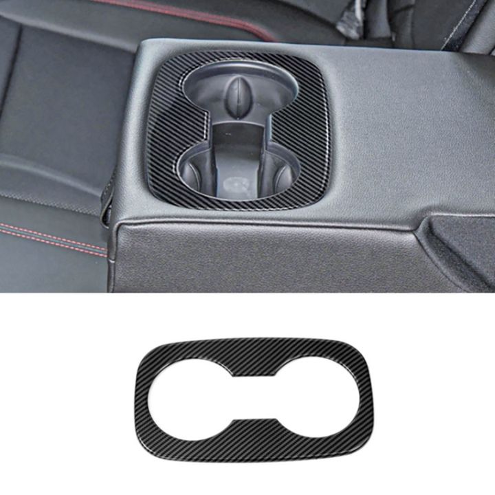 for-seeker-2023-2024-rear-cup-holder-cover-bezel-trim-accessories-abs-carbon-fiber