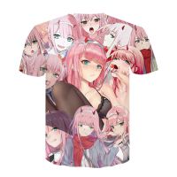 COD!!! Japanese Anime DARLING in the FRANXX Zero Two 3D Printed T-Shirt S-5XL